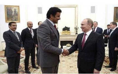 صنعاء نيوز - 
أعلن الديوان الأميري القطري أن أمير قطر تميم بن حمد آل ثاني تلقى اتصالا هاتفيا، من الرئيس الروسي فلاديمير