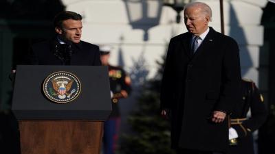 صنعاء نيوز - قال الرئيس الفرنسي إيمانويل ماكرون الذي وصل إلى واشنطن في زيارة رسمية، إن الغرب لن يضغط على أوكرانيا لإجبارها على التفاوض مع روسيا.